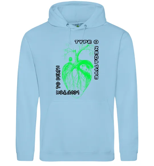 Женская толстовка (худи) Type O Negative heart Голубой фото