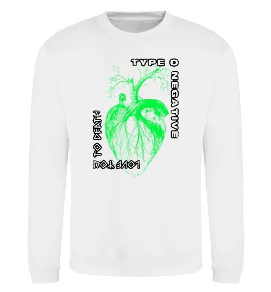 Світшот Type O Negative heart Білий фото