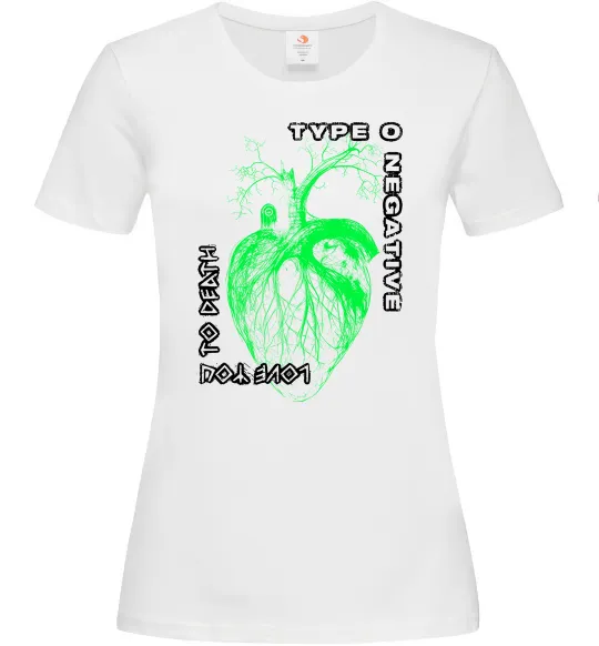 Женская футболка Type O Negative heart Белый фото