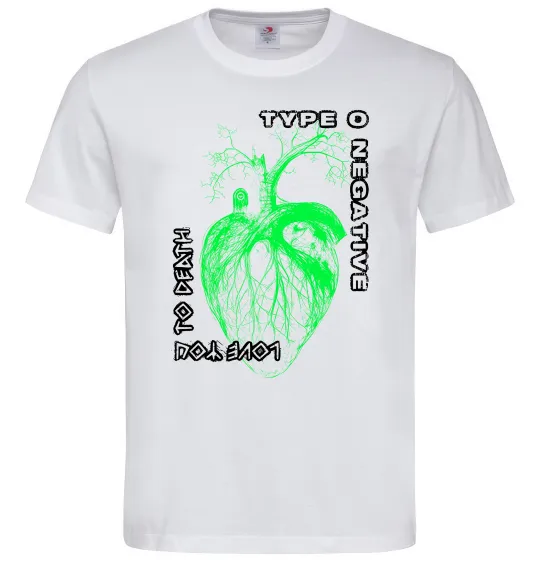 Мужская футболка Type O Negative heart Белый фото
