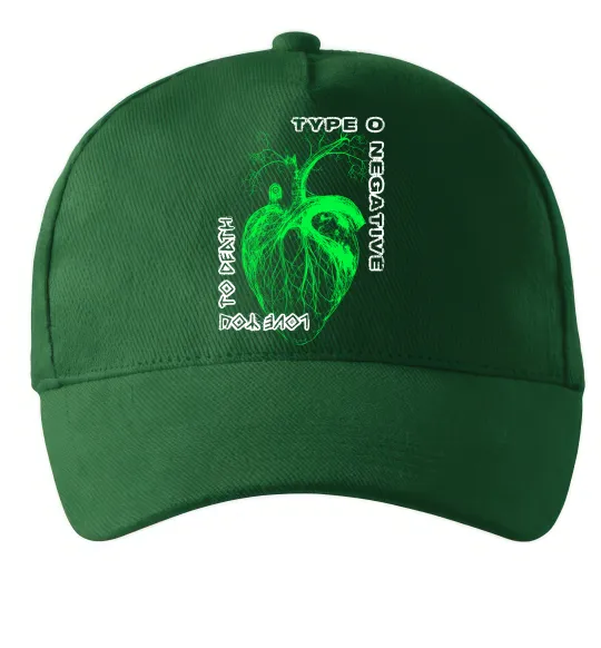 Кепка Type O Negative heart Темно-зеленый фото