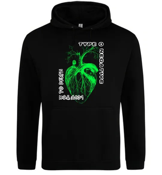 Мужская толстовка (худи) Type O Negative heart Черный фото