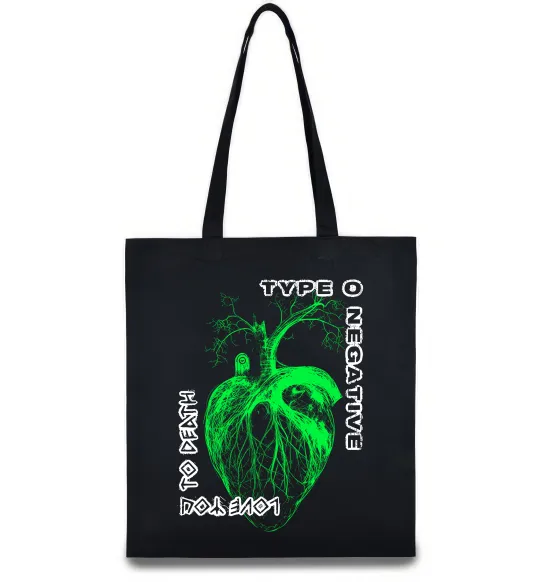 Еко-сумка Type O Negative heart Чорний фото
