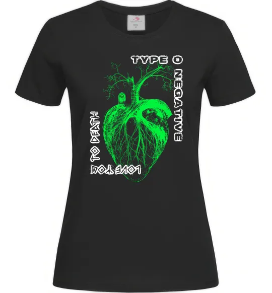 Женская футболка Type O Negative heart Черный фото