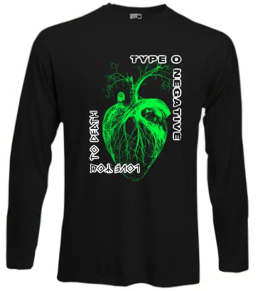 Лонгслів Type O Negative heart Чорний фото