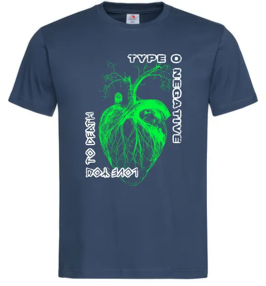Мужская футболка Type O Negative heart Темно-синий фото