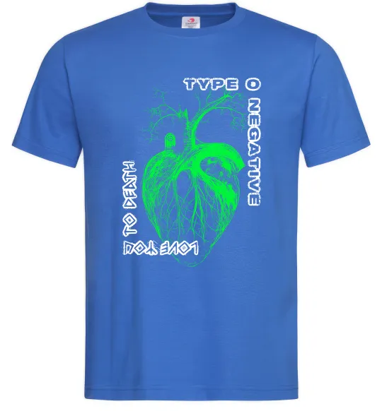 Мужская футболка Type O Negative heart Ярко-синий фото
