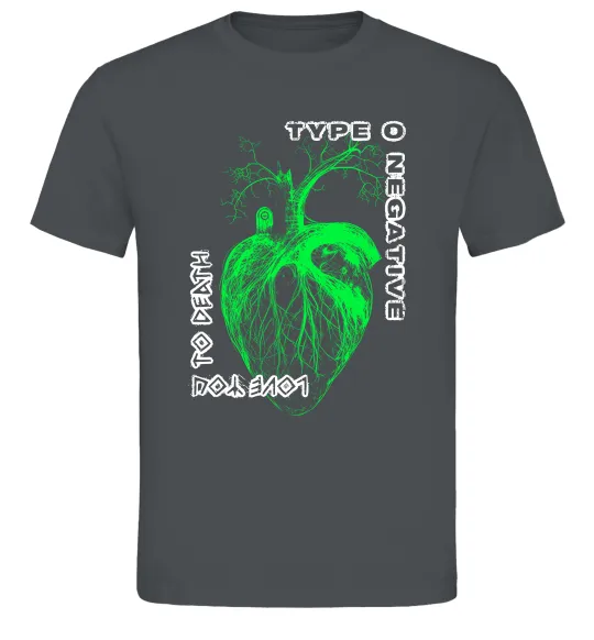 Мужская футболка Type O Negative heart Графит фото
