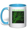 Чашка з кольоровою ручкою Type O Negative tree Блакитний Чашка з кольоровою ручкою Type O Negative tree Блакитний фото