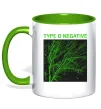 Чашка з кольоровою ручкою Type O Negative tree Зелений Чашка з кольоровою ручкою Type O Negative tree Зелений фото