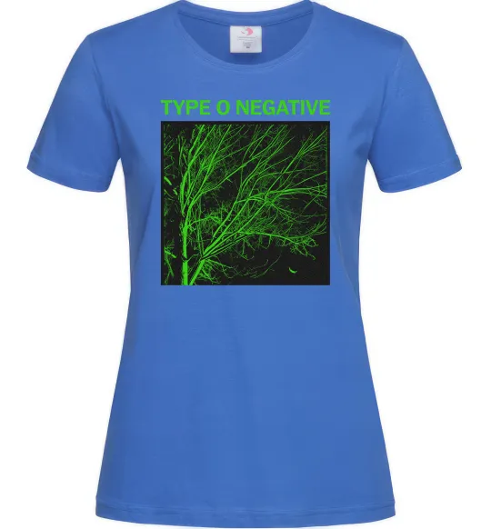 Женская футболка Type O Negative tree Ярко-синий фото