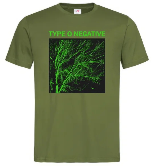 Чоловіча футболка Type O Negative tree Оливковий фото