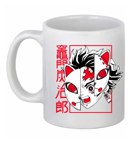 Чашка керамическая Demon Slayer Танджиро Белый фото