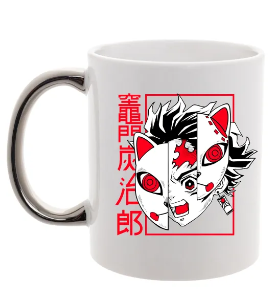 Чашка с цветной ручкой Demon Slayer Танджиро Серебро фото