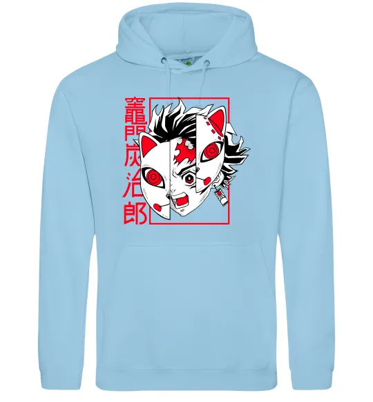Женская толстовка (худи) Demon Slayer Танджиро Голубой фото