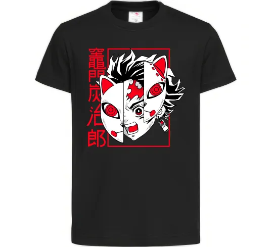 Детская футболка Demon Slayer Танджиро Черный фото