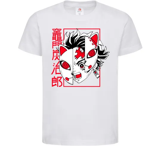 Детская футболка Demon Slayer Танджиро Белый фото