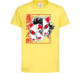 Детская футболка Demon Slayer eyes Лимонный фото