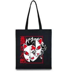 Эко-сумка Demon Slayer Танджиро Черный фото