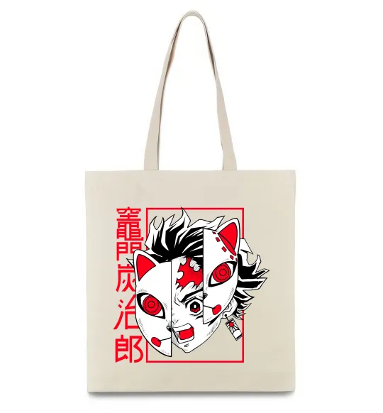 Еко-сумка Demon Slayer Танджиро Бежевий фото