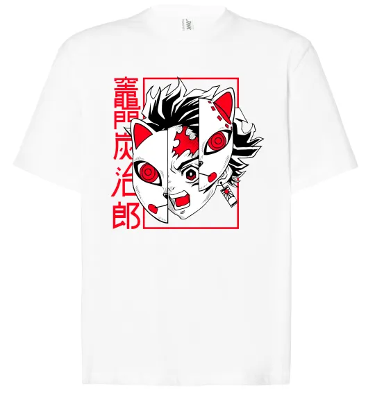 Футболка Оверсайз Demon Slayer Танджиро Белый фото