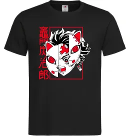 Мужская футболка Demon Slayer Танджиро Черный фото