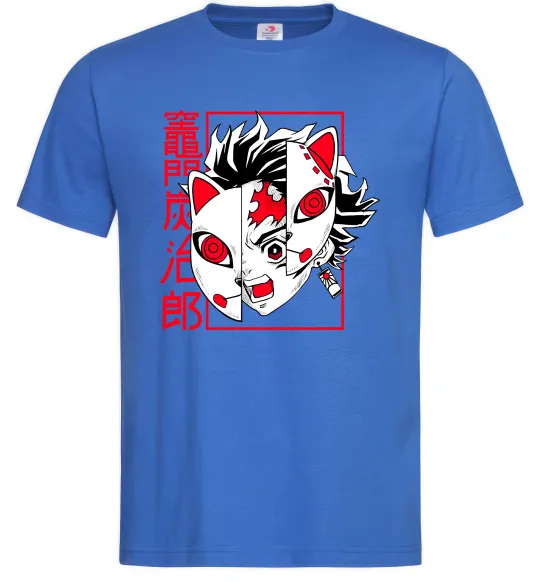 Мужская футболка Demon Slayer Танджиро Ярко-синий фото