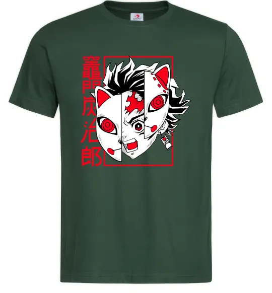 Мужская футболка Demon Slayer Танджиро Темно-зеленый фото