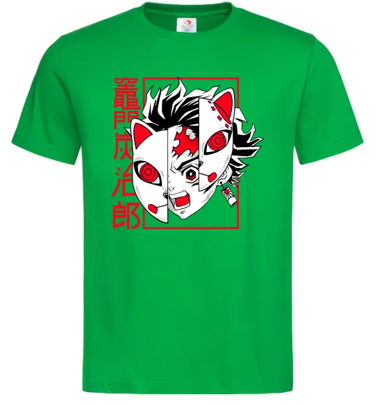 Мужская футболка Demon Slayer Танджиро Зеленый фото