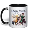 Чашка с цветной ручкой Demon Slayer Черный фото