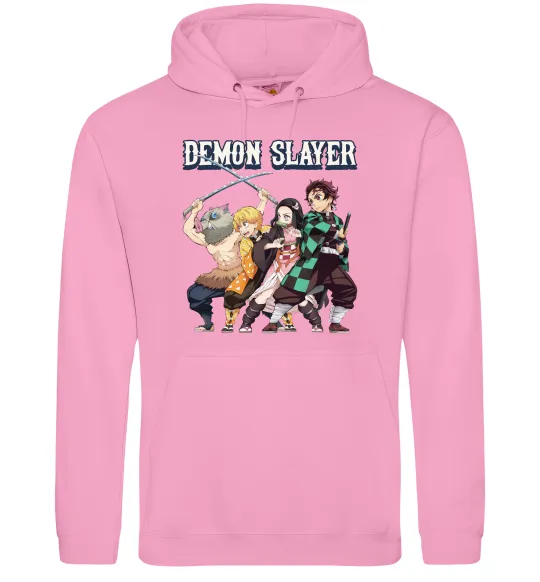 Чоловіча толстовка (худі) Demon Slayer Рожевий фото
