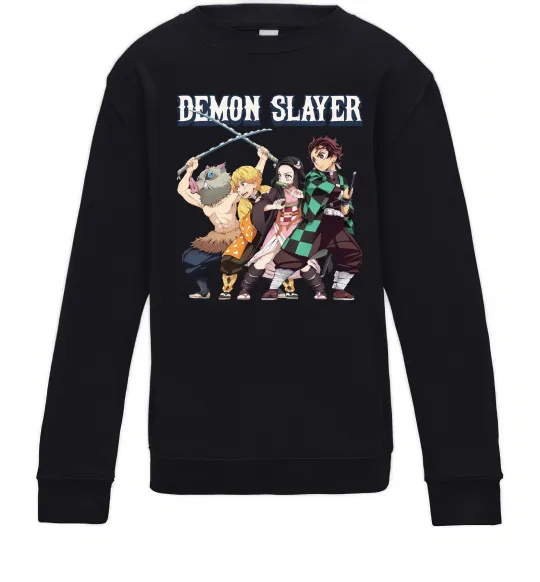 Детский Свитшот Demon Slayer Черный фото