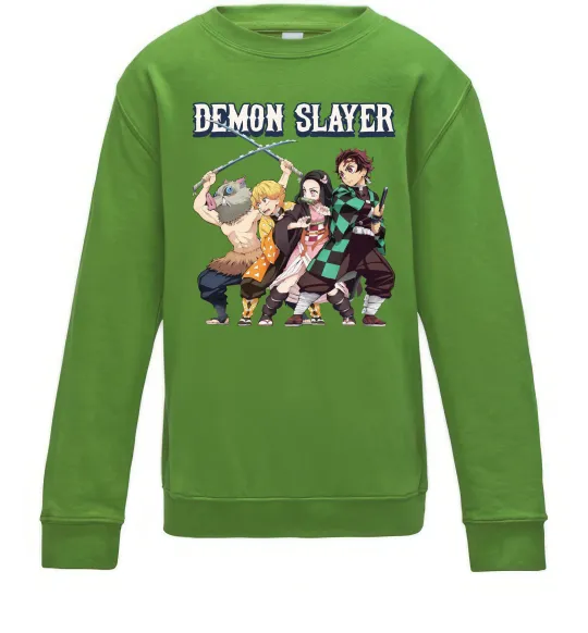 Детский Свитшот Demon Slayer Лаймовый фото