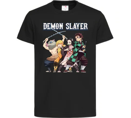 Детская футболка Demon Slayer Черный фото