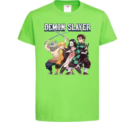 Детская футболка Demon Slayer Лаймовый фото