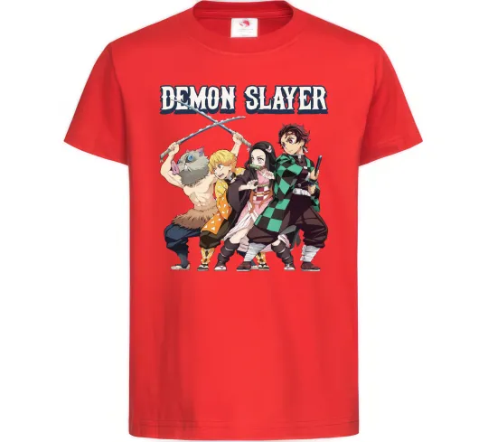 Детская футболка Demon Slayer Красный фото