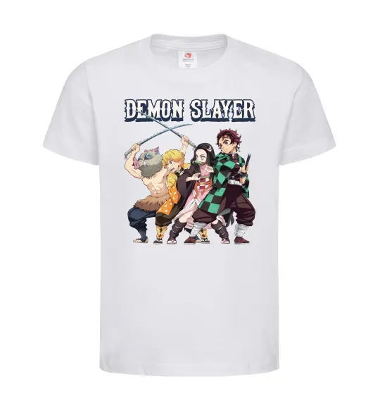 Дитяча футболка Demon Slayer Білий фото