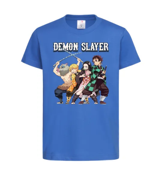 Дитяча футболка Demon Slayer Яскраво-синій фото