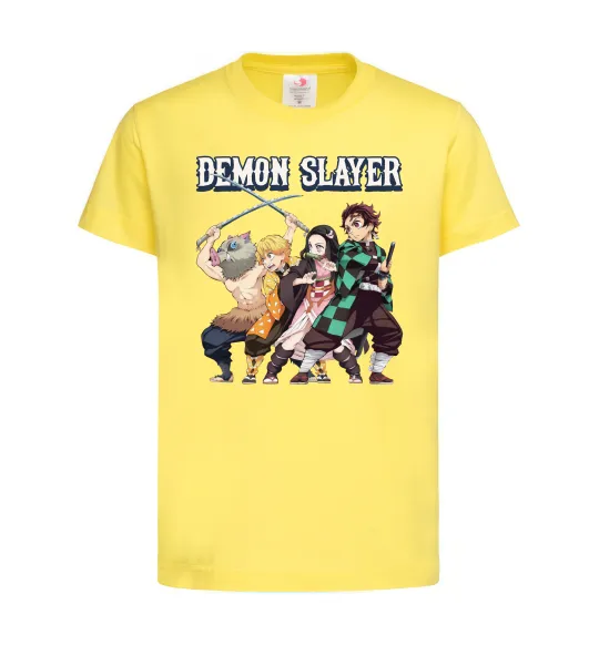 Дитяча футболка Demon Slayer Лимонний фото