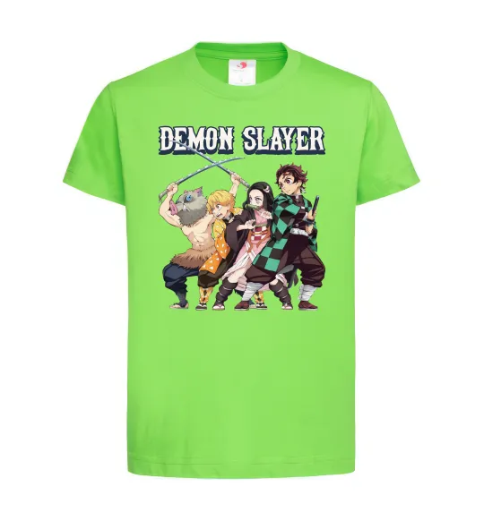 Дитяча футболка Demon Slayer Лаймовий фото