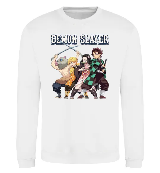 Свитшот Demon Slayer Белый фото