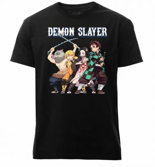 Мужская премиум футболка Demon Slayer Черный фото