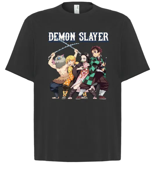 Футболка Оверсайз Demon Slayer Черный фото