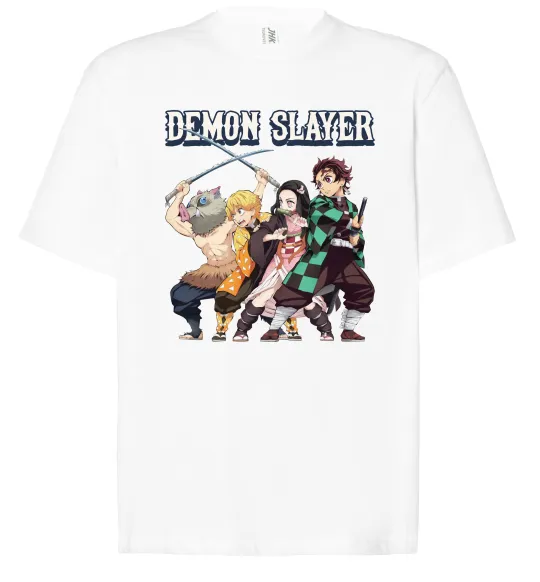 Футболка Оверсайз Demon Slayer Белый фото