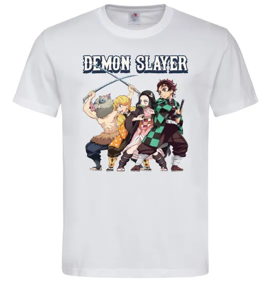 Мужская футболка Demon Slayer Белый фото