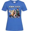 Женская футболка Demon Slayer Ярко-синий фото