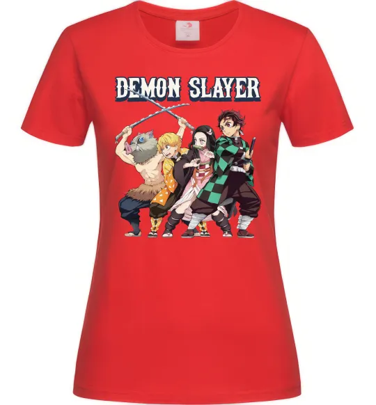 Женская футболка Demon Slayer Красный фото