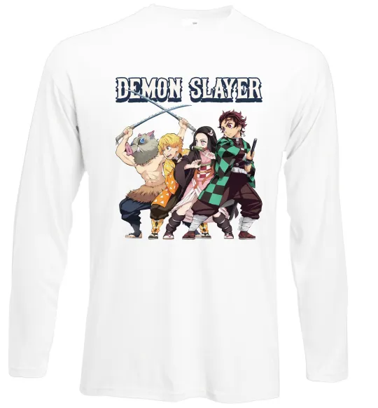 Лонгслив Demon Slayer Белый фото