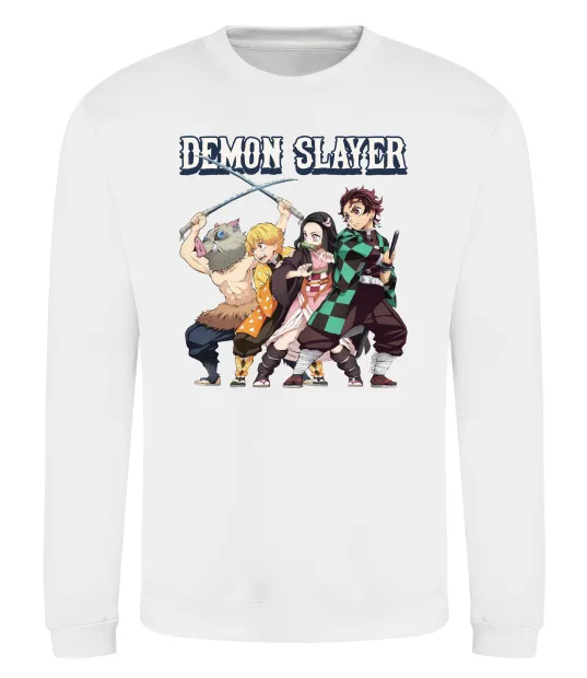 Свитшот Demon Slayer Белый фото