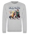 Свитшот Demon Slayer Серый меланж Свитшот Demon Slayer Серый меланж фото